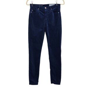 Adriano Goldschmied Anthropologie The Stevie Ankle Slim Straight Velvet Pants 25